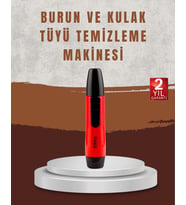 Raks Leo Burun Kulak Tüy Alma Makinesi 45 dk Şarj Süreli Kırmızı