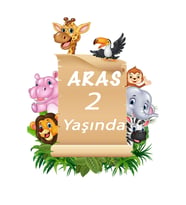 Safari Sevimli Hayvanlar Afiş,Karşılama Panosu Branda-