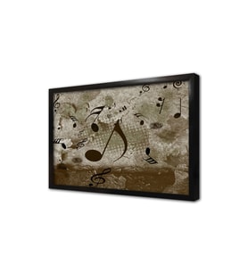 Müzik Notası Çerçeveli Mdf Tablo