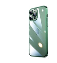 Apple iPhone 13 Pro Kılıf Renkli Çerçeveli Riksos Silikon Kılıf (Koyu Yeşil)