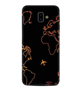 Samsung J6 Plus J7 Prime J7 Pro M20 Kılıf Desenli Silikon Harita ve Uçak 1777