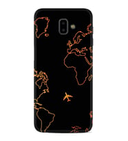Samsung J6 Plus J7 Prime J7 Pro M20 Kılıf Desenli Silikon Harita ve Uçak 1777