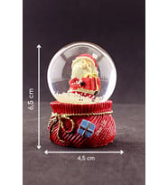 Yeni Yıl Noel Baba Hediyeleri Temalı Mini Boy Kar Küresi 6,5 cm