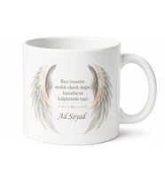 Melek Kanadı Temalı Baskılı Kupa Bardak Hediye Özel Tasarım Porselen Mug