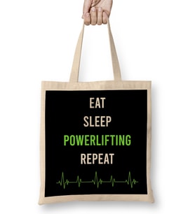 Eat Sleep Repeat Powerlifting Bez Çanta Uzun Saplı