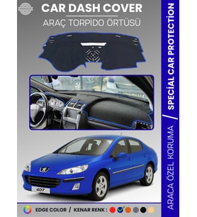 PEUGEOT 407 (2004-2010) Torpido Örtüsü Ön Göğüs Koruma Torpido Koruma Birebir Uyum Kaymaz Özel Kesim