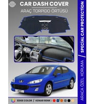 PEUGEOT 407 (2004-2010) Torpido Örtüsü Ön Göğüs Koruma Torpido Koruma Birebir Uyum Kaymaz Özel Kesim