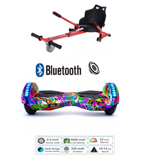 CityMate Smart Balance Elektrikli Kaykay Hoverboard 8.5inch + Hoverkart Set Akıllı Denge Ledli Bluetooth D04
