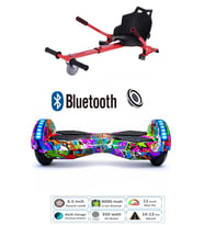 CityMate Smart Balance Elektrikli Kaykay Hoverboard 8.5inch + Hoverkart Set Akıllı Denge Ledli Bluetooth D04