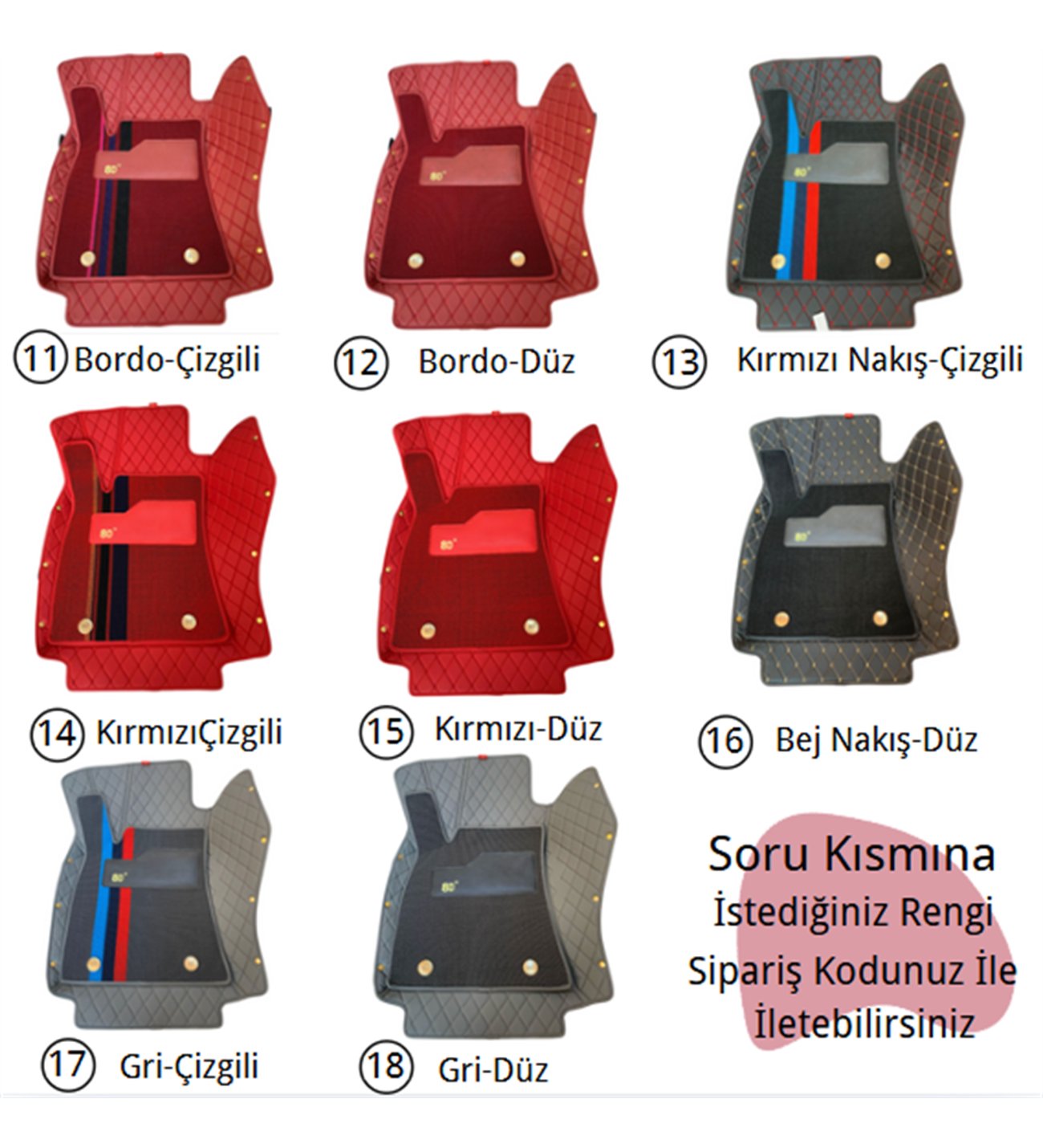 Togg Aracına Özel 8d Çift Katmanlı Havuzlu Paspas Takımı
