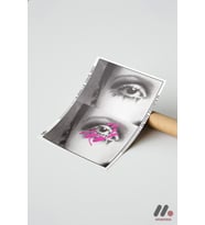Göz Detaylı Kolaj Poster, Çerçevesiz Yüksek Kalite Duvar Afişi - Modern Ev Dekorasyonu