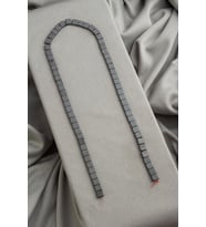 Hematit Doğal Taş Mat Gri Yassı Kare Kesim 6x6mm Dizi [AA]