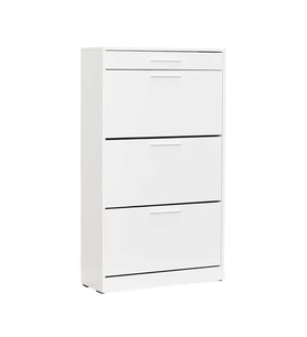 Adore Mobilya Flat Duo 3 Katlı Çekmeceli Ayakkabılık-Mat Lake Beyaz 75x128x29 cm (GxYxD)