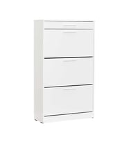 Adore Mobilya Flat Duo 3 Katlı Çekmeceli Ayakkabılık-Mat Lake Beyaz 75x128x29 cm (GxYxD)