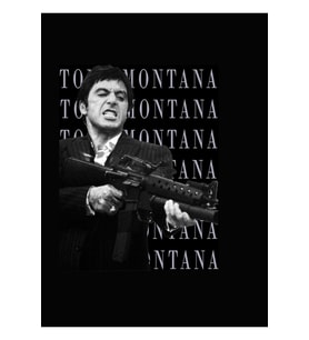 Klasik Film, Scarface Tablo Ahşap Poster Dekoratif