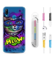 Huawei P20 Lite Mate 10 20 Lite Pro P40 Lite KılıfKablo Koruma Spiral Silikon Super Meow 1715