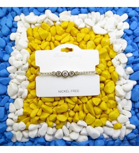 Zirkon Taşlı Gold Bileklik - Hediyelik Kutusunda (Karışık)