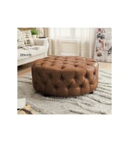 80cm Lik Kapitoneli Yuvarlak Oval Puf
