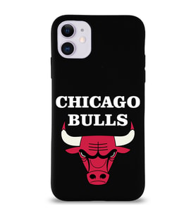Apple iPhone 11 Uyumlu Lansman Kılıf Chicago Bulls Tasarımlı Altı Kapalı İçi Kadife Kaplı  Kapak (Şeffaf)
