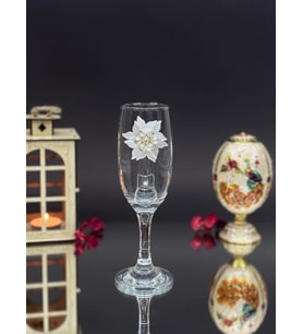 İnci Çiçeği Kokteyl Kadehi – 2’li Set - (Kahve Yanı Su/Kokteyl Bardak) 190 ml (Şeffaf)
