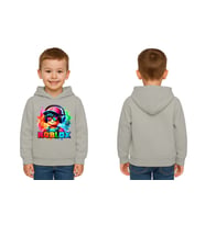 Unisex roblox Baskılı Çocuk Swaetshirt  Baskılı Kapüşonlu 3 İplik Şardonlu (Gri)