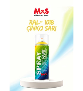 MxS RAL 1018 Çinko Sarı Akrilik Sprey Boya 400 ML