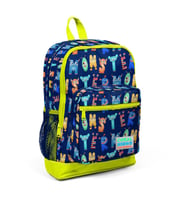Coral High Kids Lacivert Neon Sarı Monster Desenli Dört Bölmeli Okul Sırt  Çantası 23726