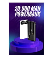 Mey İthalat® Powerbank 20.000 MAH Hızlı Şarj Özellikli Taşınabilir USB Girişli