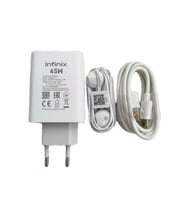 45 W Infinix Şarj Type c Girişli Tüm Cihazları Destekler+Infinix Orijinal Kulaklık (Beyaz)