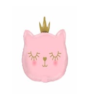 Kedi Pembe Folyo Balon