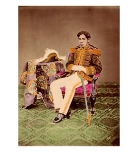 Japonya Imparatoru Meiji, Mutsuhito, 1872 Tablo Ahşap Poster Dekoratif