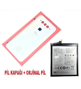 Tkgz Tcl Plex 780H Arka Pil Batarya Kapağı + PİL (CAM) BEYAZ