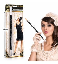 30 cm Siyah Payetli Tutacağı – 1920’ler Gatsby Parti Aksesuarı