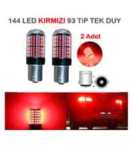 2 Adet 144 Led Kırmızı Renk 93 Tip Tek Duy Stop Ampulü