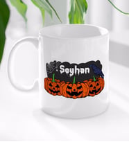 BK Gift Kişiye Özel Happy Halloween Tasarımlı Beyaz Kupa Bardak-19