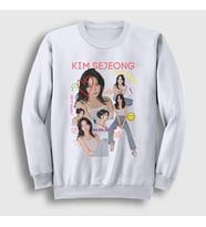 Presmono Unisex Beyaz Poster Kim Sejeong Sweatshirt 524053tt (Beyaz)
