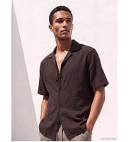 LCW Vision Kahverengi Regular Fit Müslin Erkek Gömlek