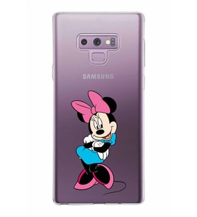 Samsung Galaxy Note 9 Kapak Minnie Mouse Tasarımlı Şeffaf Silikon Kılıf