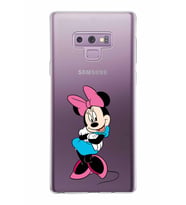 Samsung Galaxy Note 9 Kapak Minnie Mouse Tasarımlı Şeffaf Silikon Kılıf