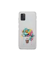 Samsung Galaxy A31 ile Uyumlu Splash Bukalemun Tasarımlı Şeffaf Silikon Kılıf