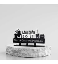 Elektrik Elektronik Mühendisi Masaüstü İsimlik - Kişiye Özel Metal İsimlik - Yeni iş terfi hediyesi