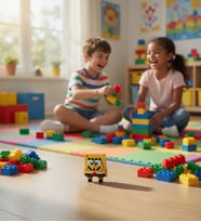 Lego Bricks 3D Sünger Bob 5 cm Mini Yapım Seti Eğitici Oyuncak Blok Model