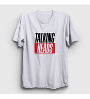 Presmono Unisex Beyaz Logo Talking Heads T-Shirt 491928tt (Beyaz)