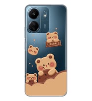 Xiaomi Redmi 13C Uyumlu Bear Tasarımlı Şeffaf Telefon Kılıfı