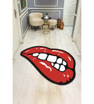Modern Desenli Lazer Kesim Dijital Baskı Kaymaz Taban Halı H0410