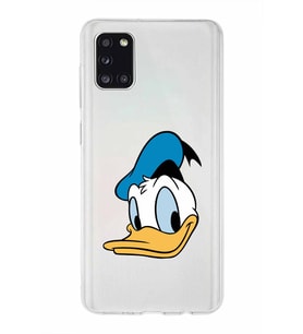 Samsung Galaxy A31  Kapak Donald Duck Tasarımlı Şeffaf Silikon Kılıf