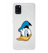 Samsung Galaxy A31  Kapak Donald Duck Tasarımlı Şeffaf Silikon Kılıf