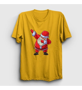 Presmono Unisex Sarı Dabbing Noel Baba Santa Claus Yılbaşı T-Shirt 269060tt (Sarı)