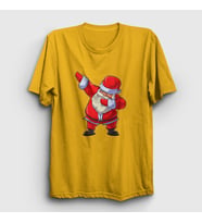 Presmono Unisex Sarı Dabbing Noel Baba Santa Claus Yılbaşı T-Shirt 269060tt (Sarı)