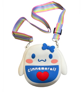 Cinnamoroll Mini Silikon Popitli Omuz Askılı Çanta Mavi